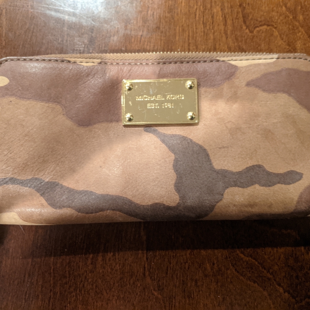 Michael Kors Tan/Brown Camo Wallet